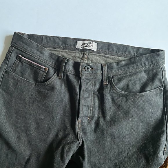 Naked & Famous Weird Guy Slim Selvedge Denim - Gray - Picture 3 of 4